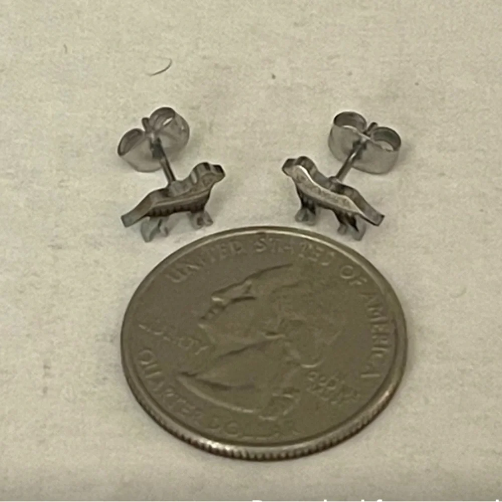 NEW Silver Dog Silhouette Stud Earrings – Minimalist Pet Lover Jewelry